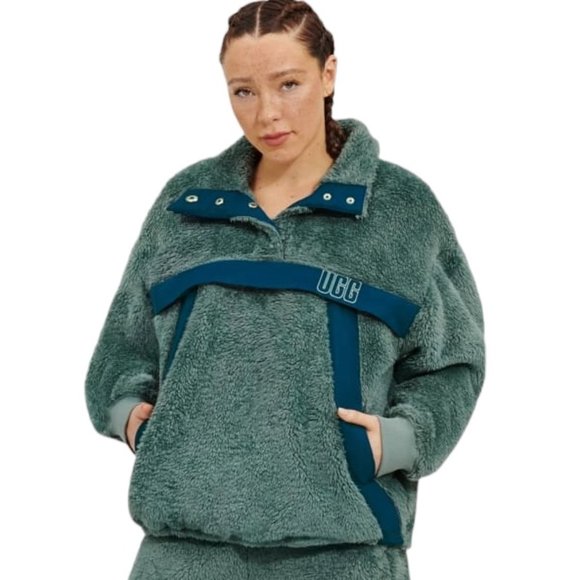 UGG Women's Gayel Sherpa Half Snap Pullover NWT - Size X-Small - Picture 3 of 6